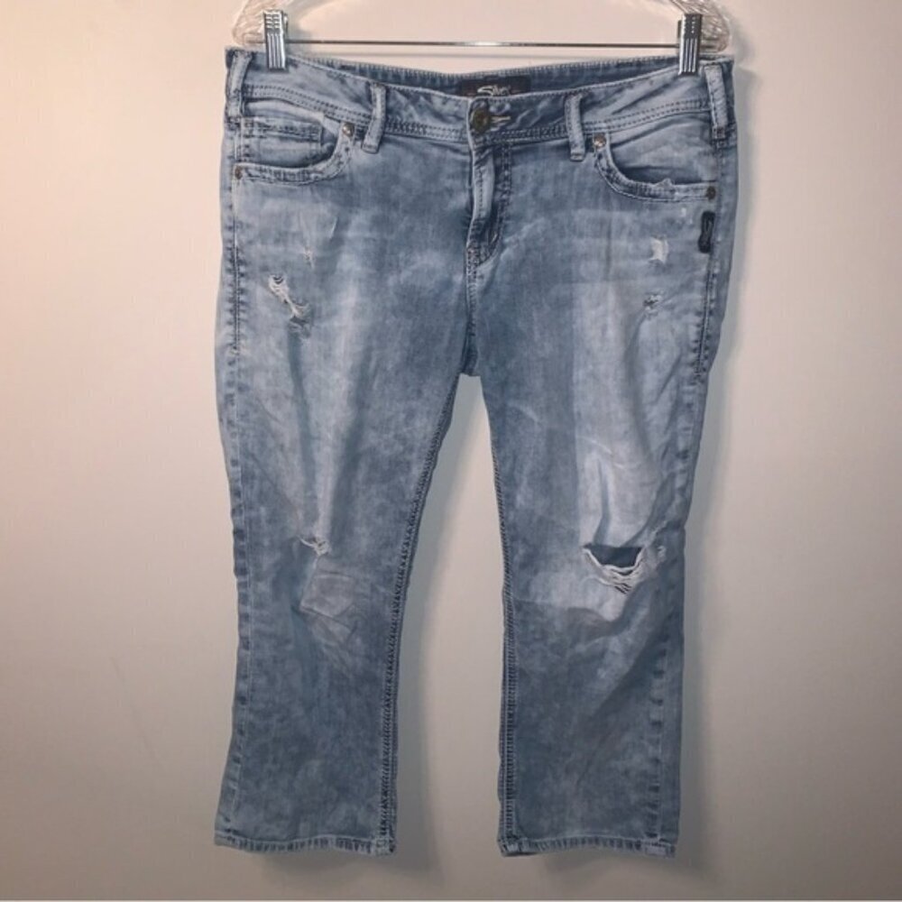 Silver Berkley Capri Jeans Blue 32